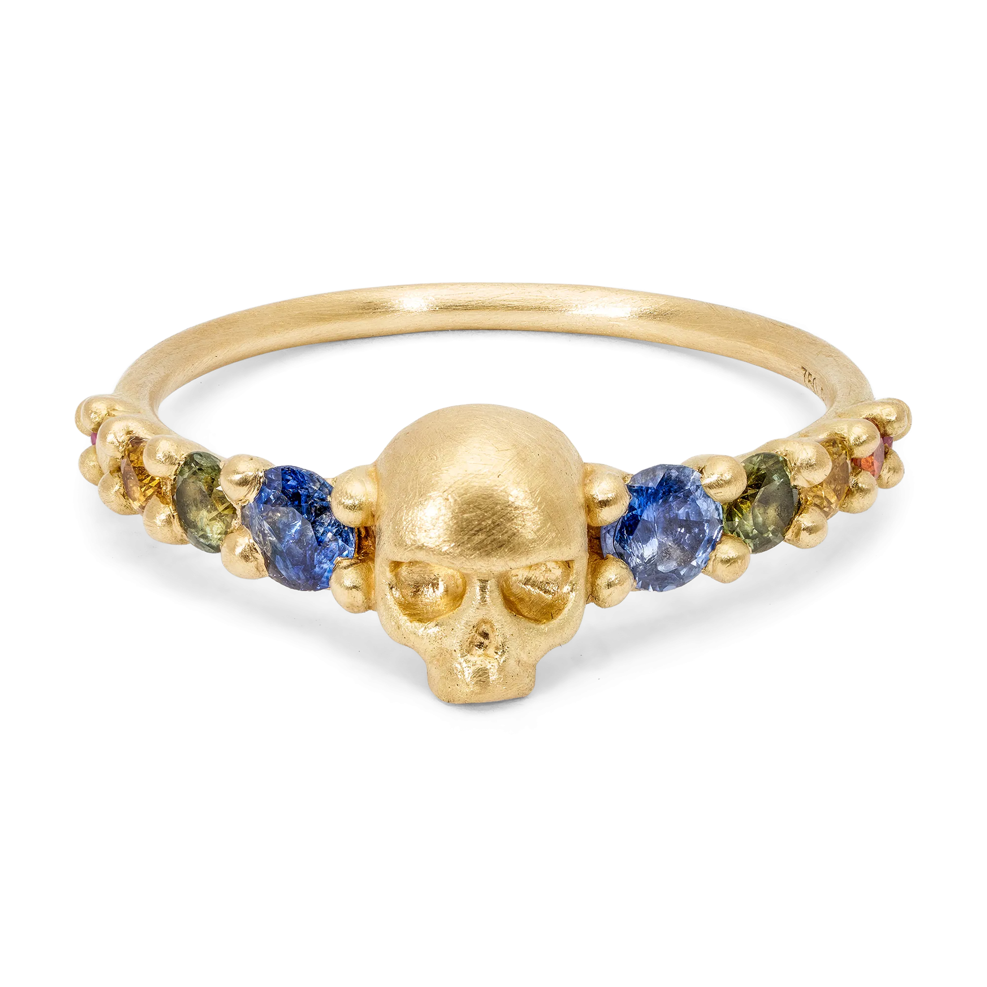 Rainbow Love Dusk Skull Ring - Made to Order