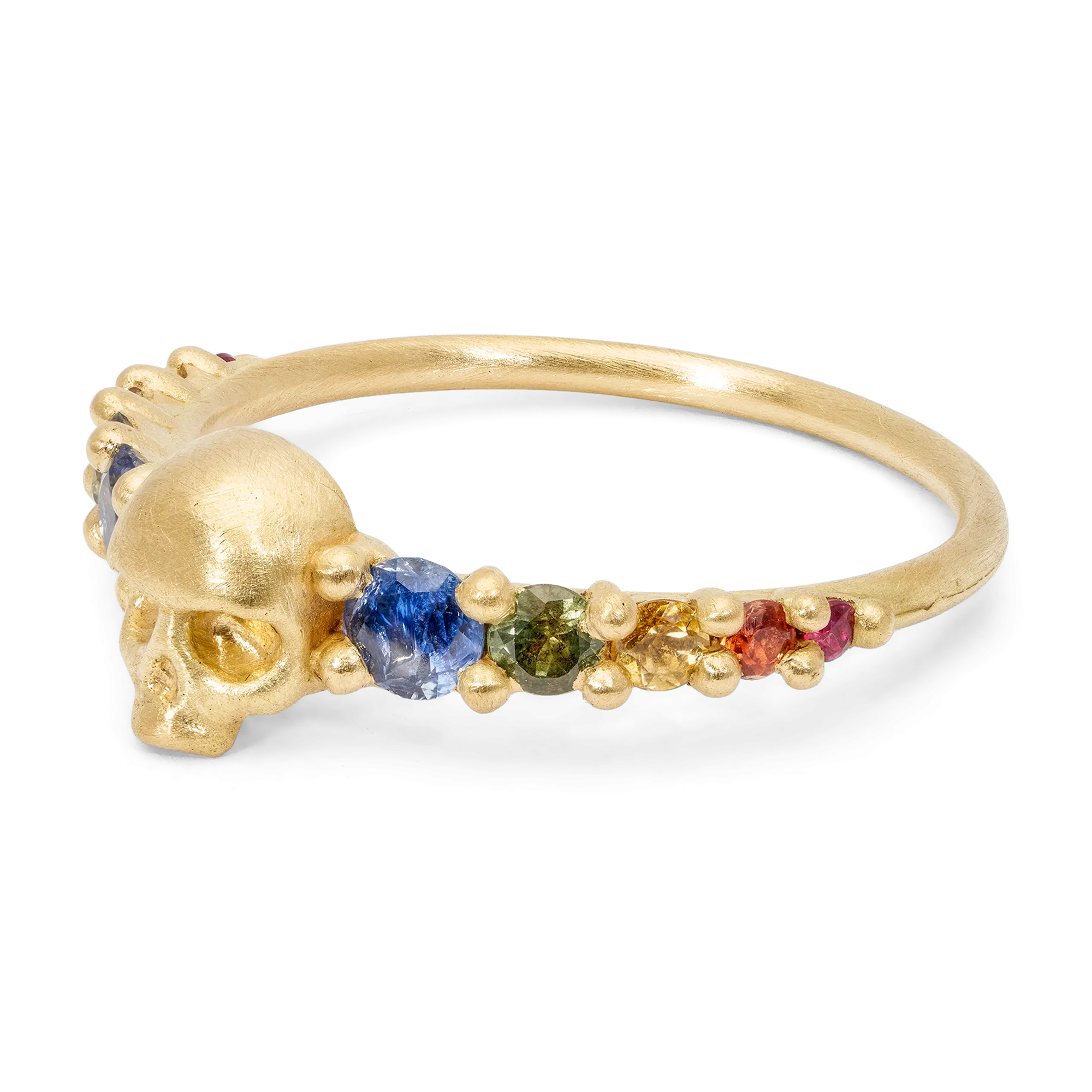 Rainbow Love Dusk Skull Ring - Made to Order