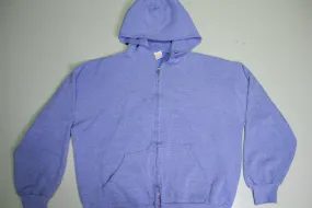 Russell Athletic Made in USA Vintage 80's Blue Zip Up Hoodie Sweatshirt