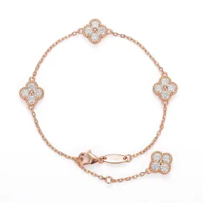 S925 Moissanite Floral Bracelet