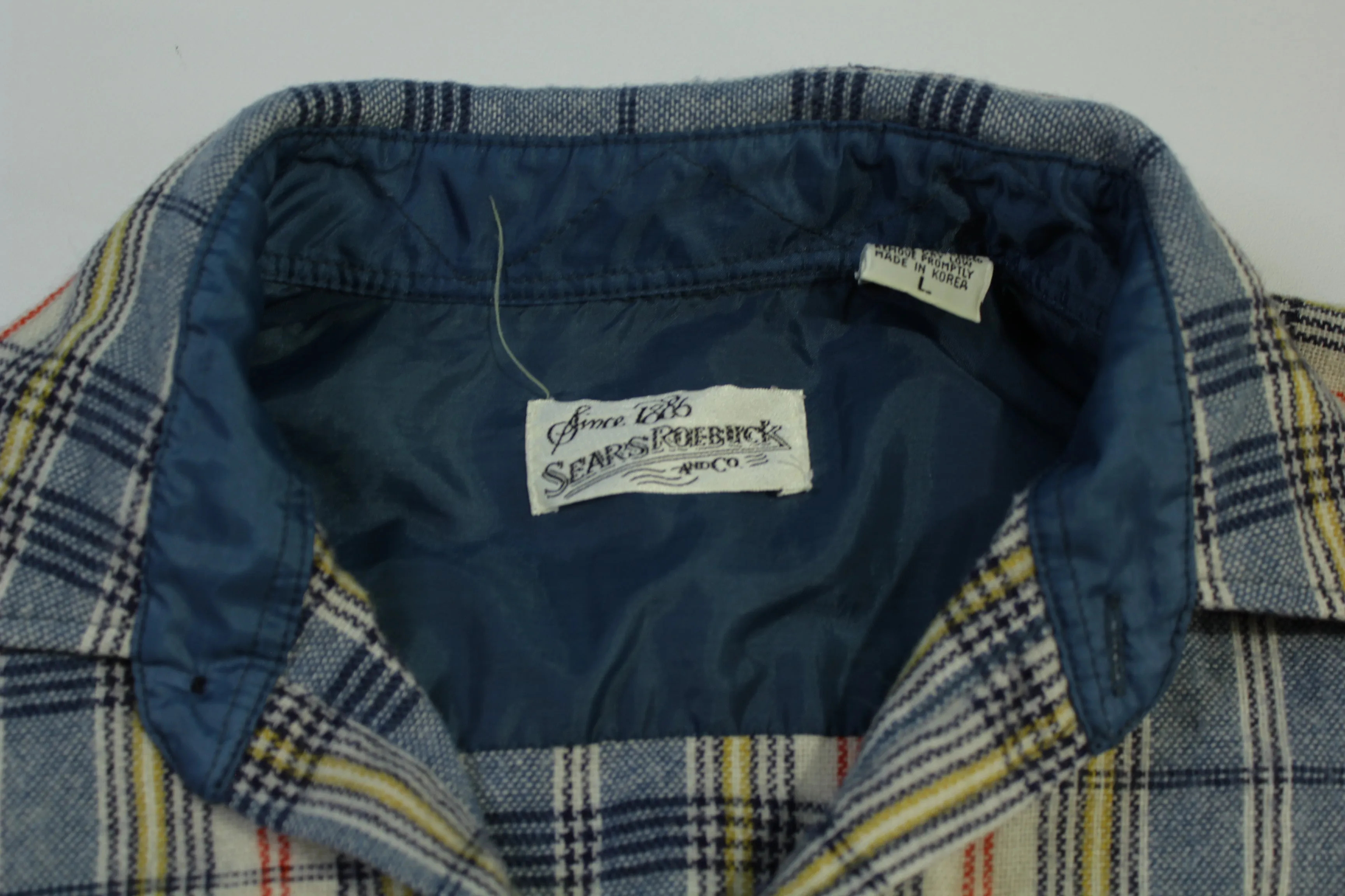 Sears Roebuck and Co. Vintage 80's Plaid Lumberjack Rugged Flannel Shirt