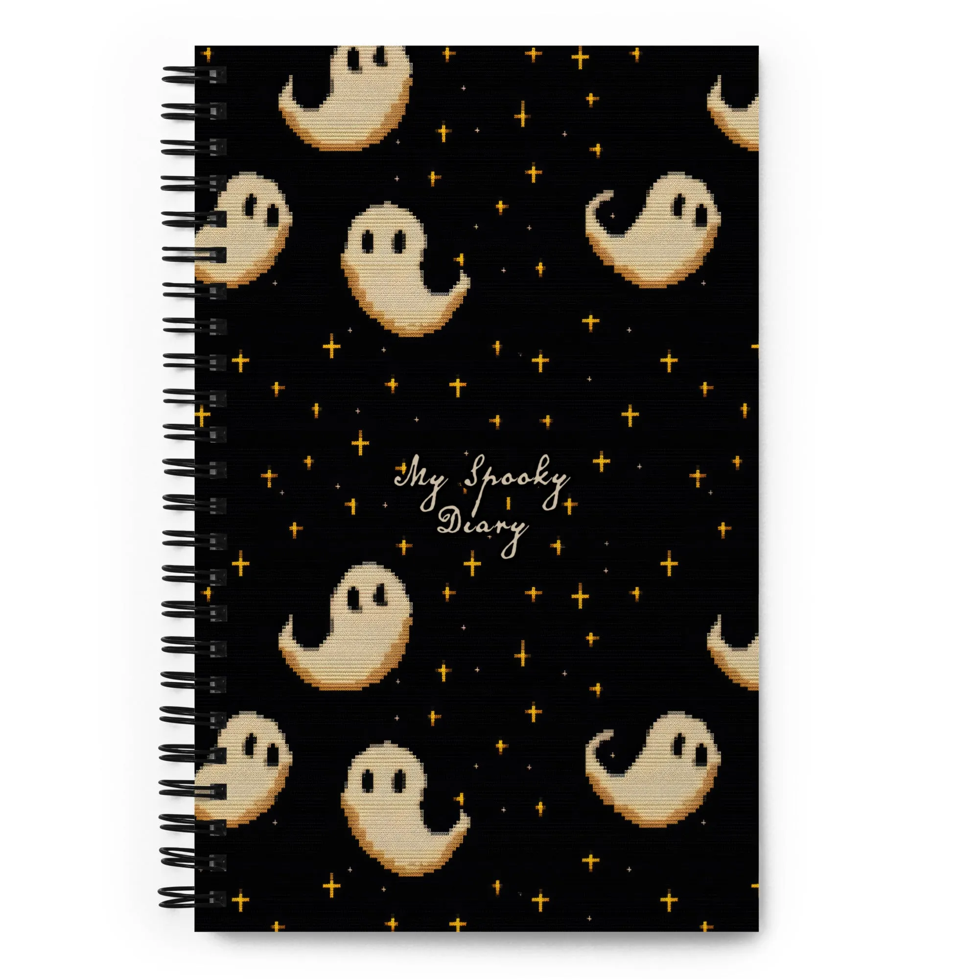 Spooky Soirée Spiral Notebook - Witchy Diary with Spooky Ghosts Uni & College Dark Academia Journal - Gothic Stationery