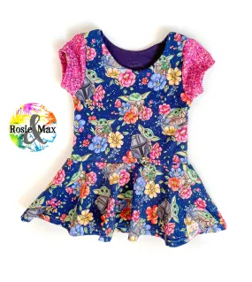 Star Child - Navy Floral - Isla Tunic NO panel