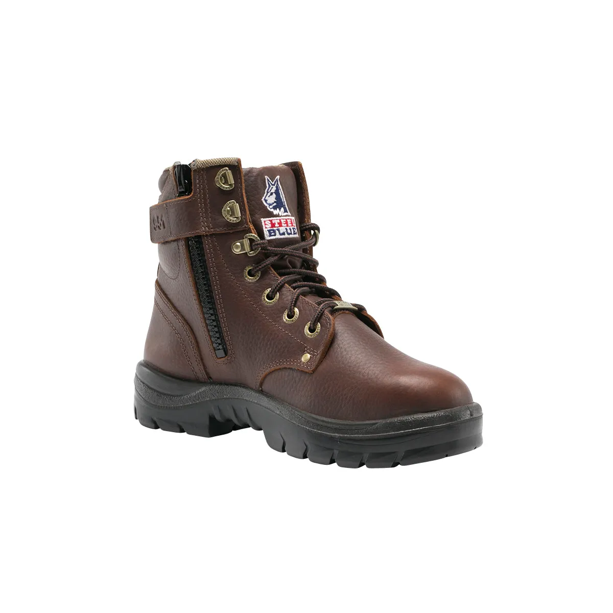 'Steel Blue' Men's 6" Argyle Zip EH Steel Toe - Oak