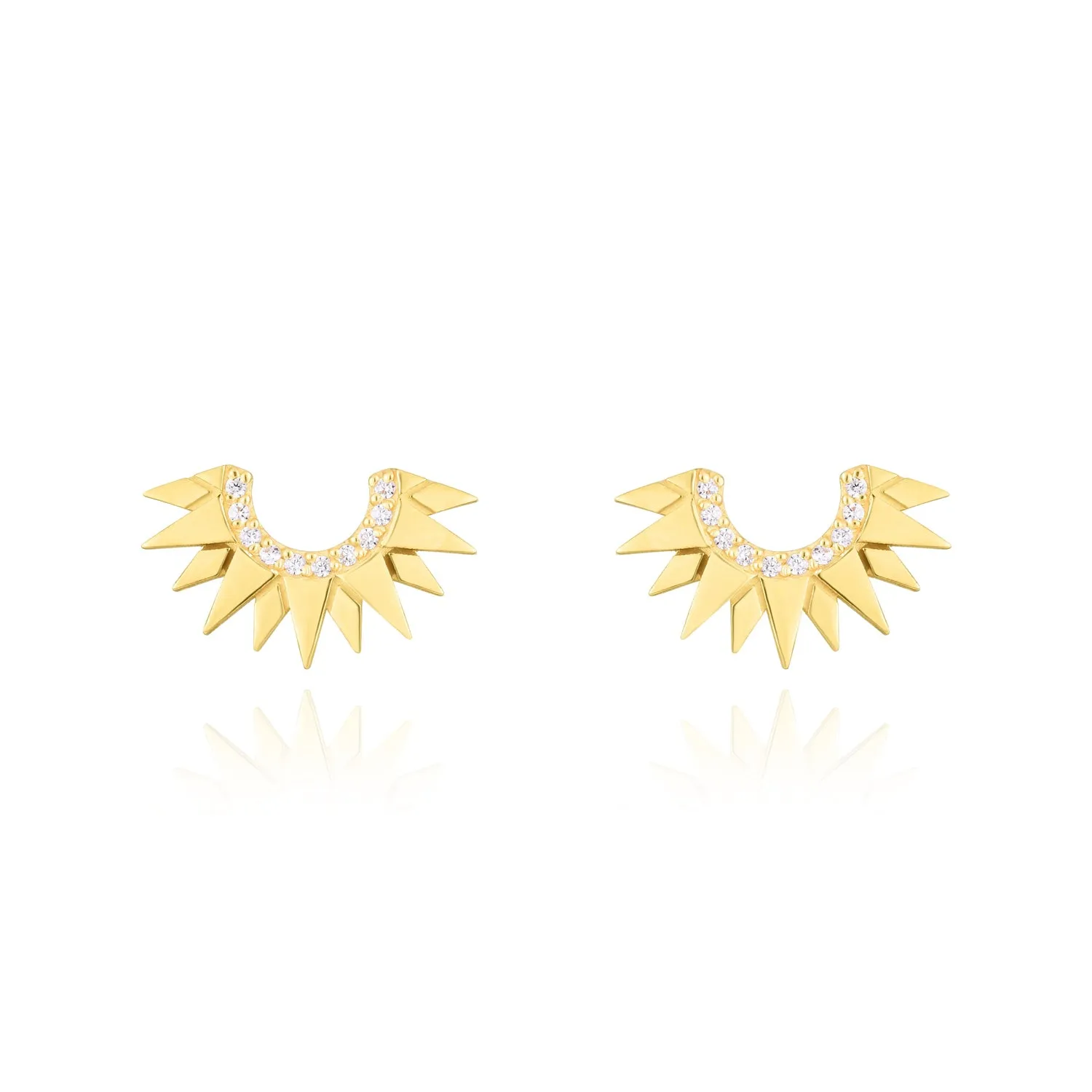 Sunburst Diamond Stud Earrings