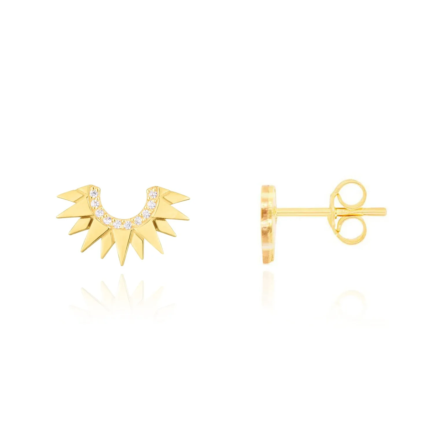 Sunburst Diamond Stud Earrings