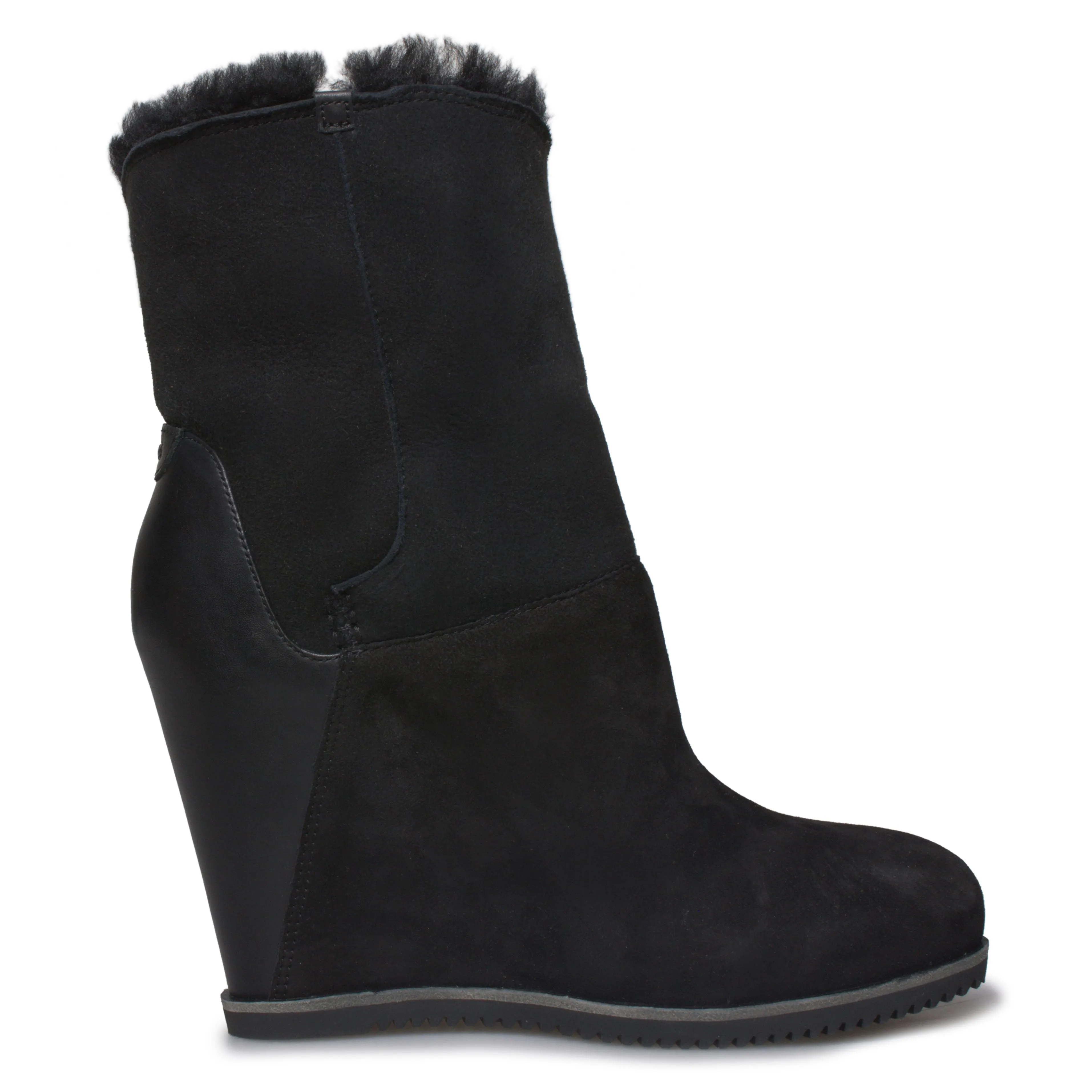 UGG Classic Mondri Cuff Black Boots - Women's