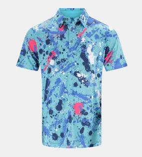 VIVID SPLATTER POLO - MINT